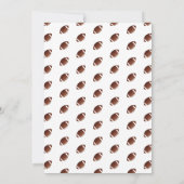 アメリカンフットボールのボールフラッグフォト誕生日パーティー 招待状 (裏面)