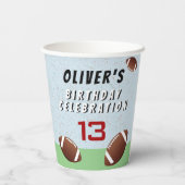 アメリカンフットボールのボール誕生日パーティー 紙コップ (裏面)