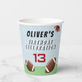 アメリカンフットボールのボール誕生日パーティー 紙コップ (正面)