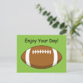 アメリカンフットボールのラグビーボールをパーソナライズ シーズンポストカード (スタンド正面)