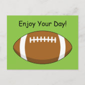 アメリカンフットボールのラグビーボールをパーソナライズ シーズンポストカード (正面)