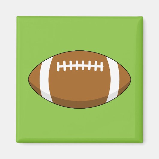 アメリカンフットボールのラグビーボール マグネット (正面)