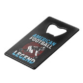 アメリカンフットボールの伝説 クレジットカード栓抜き (正面アングル)