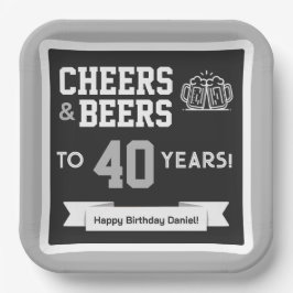 アメリカンフットボールの大人っぽい誕生日パーティー ペーパープレート