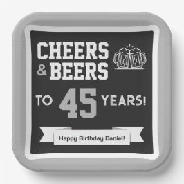 アメリカンフットボールの大人っぽい誕生日パーティー ペーパープレート