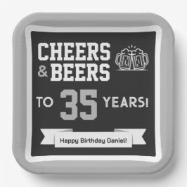 アメリカンフットボールの大人っぽい誕生日パーティー ペーパープレート