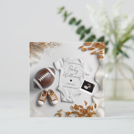 アメリカンフットボールの妊娠発表 招待状 (スタンド正面)