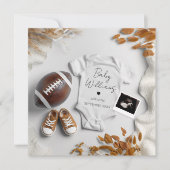 アメリカンフットボールの妊娠発表 招待状 (正面)