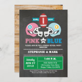 アメリカンフットボールの性別を暴くパーティー 招待状 (正面/裏面)