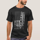 アメリカンフットボールの母とゲームデーパパ Tシャツ (正面)