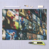 アメリカンフットボールの画面シーンを切り離す 薄葉紙 (クラフト)