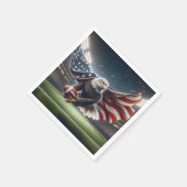 アメリカンフットボールの禿鷲 スタンダードカクテルナプキン (角)