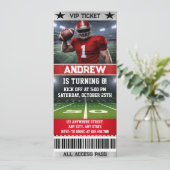 アメリカンフットボールの試合チケット バースデー 招待状 (スタンド正面)