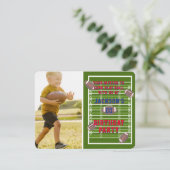 アメリカンフットボールの誕生日パーティーの写真 招待状 (スタンド正面)