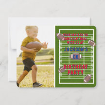 アメリカンフットボールの誕生日パーティーの写真