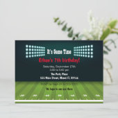 アメリカンフットボールの誕生日パーティーの招待状 招待状 (スタンド正面)