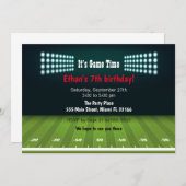 アメリカンフットボールの誕生日パーティーの招待状 招待状 (正面/裏面)