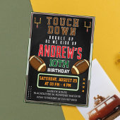 アメリカンフットボールの誕生日パーティーへの招待 招待状