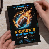 アメリカンフットボールの誕生日パーティーへの招待 招待状