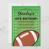 アメリカンフットボールの誕生日パーティー招待状（名入れ可能） 招待状 (正面)