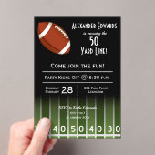 アメリカンフットボールの誕生日パーティー アクリル招待状 (インサイチュ (ポータブル))
