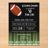 アメリカンフットボールの誕生日パーティー アクリル招待状 (正面)