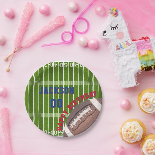 アメリカンフットボールの誕生日パーティー ペーパープレート (パーティー)