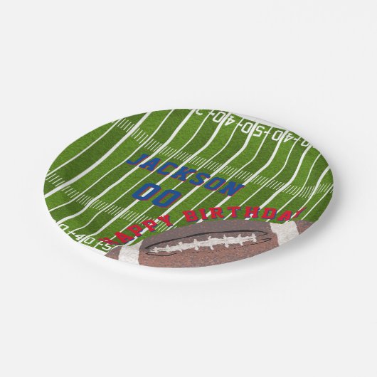 アメリカンフットボールの誕生日パーティー ペーパープレート (アングル)