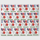 アメリカンフットボールの誕生日 ラッピングペーパー (フラット)