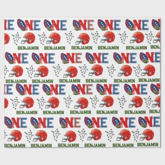 アメリカンフットボールの誕生日 ラッピングペーパー (フラット)