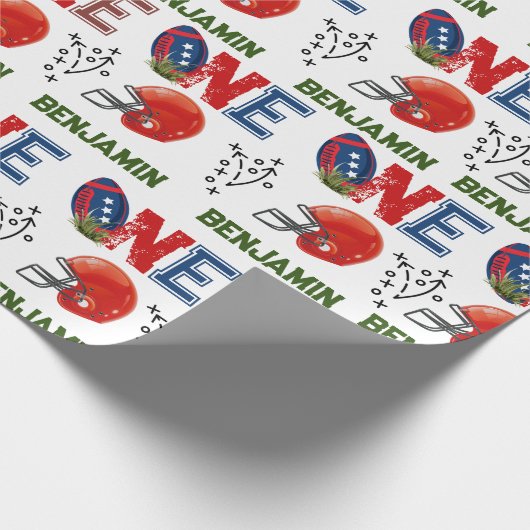 アメリカンフットボールの誕生日 ラッピングペーパー (角)