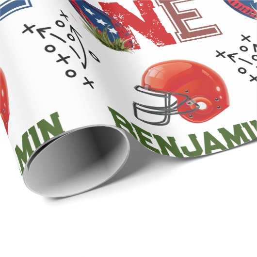 アメリカンフットボールの誕生日 ラッピングペーパー (ロールコーナー)