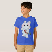 アメリカンフットボールの象 Tシャツ (正面フル)