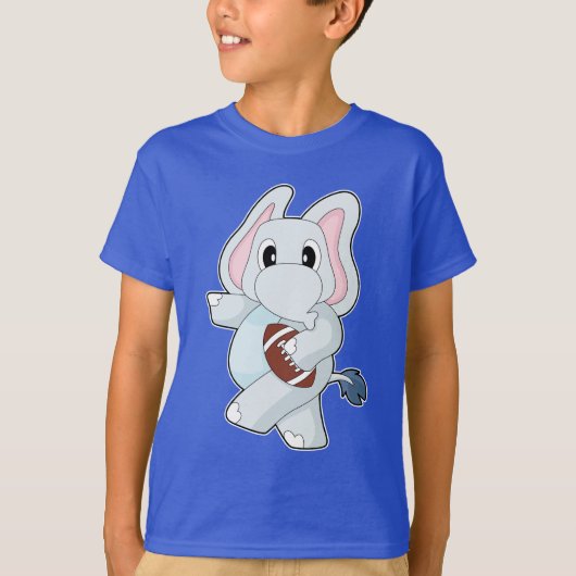 アメリカンフットボールの象 Tシャツ (正面)