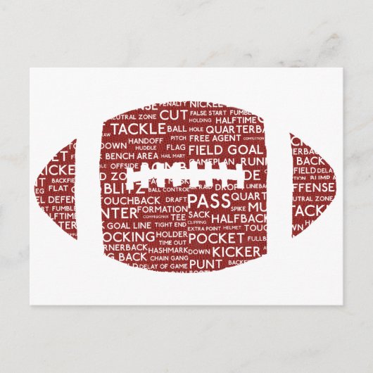 アメリカンフットボールの贈り物 ポストカード (正面)