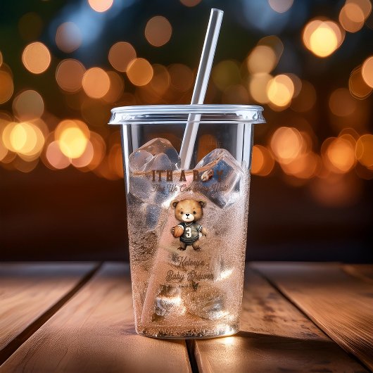 アメリカンフットボールの赤ちゃんシャワーを心待ち アクリルタンブラー