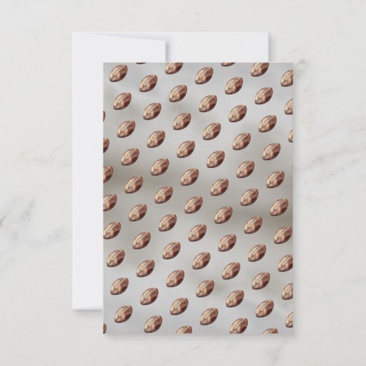 アメリカンフットボールの赤ちゃんシャワーを心待ち サンキューカード (裏面)