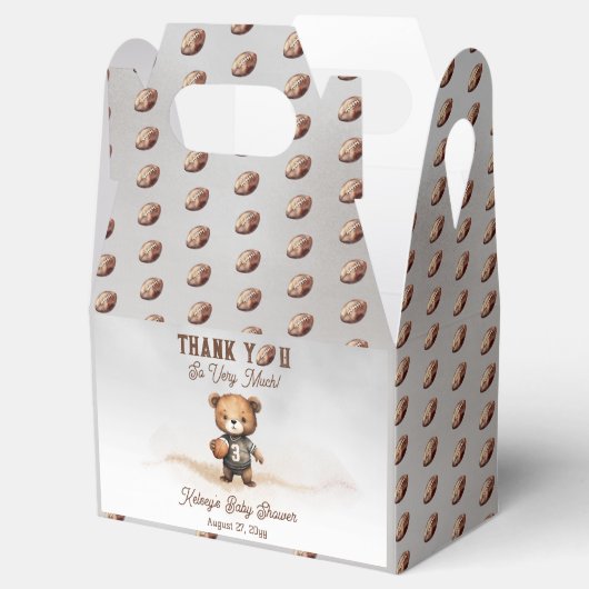 アメリカンフットボールの赤ちゃんシャワーを心待ち フェイバーボックス (オープン)