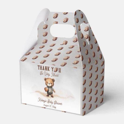 アメリカンフットボールの赤ちゃんシャワーを心待ち フェイバーボックス