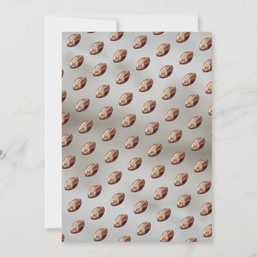 アメリカンフットボールの赤ちゃんシャワーを心待ち 招待状 (裏面)