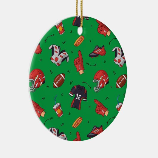 アメリカンフットボールの軽食プレーヤー機器 セラミックオーナメント (右)
