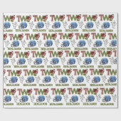 アメリカンフットボールの2回目の誕生日 ラッピングペーパー (フラット)