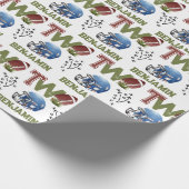 アメリカンフットボールの2回目の誕生日 ラッピングペーパー (角)