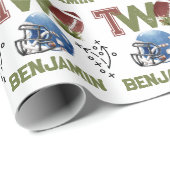 アメリカンフットボールの2回目の誕生日 ラッピングペーパー (ロールコーナー)