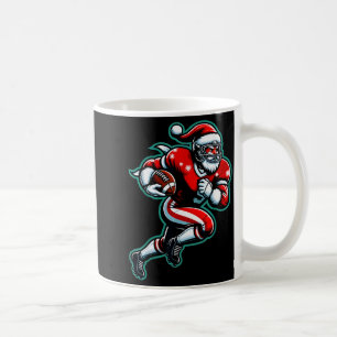 アメリカンフットボールをするサンタ クリスマス 女性用 コーヒーマグカップ