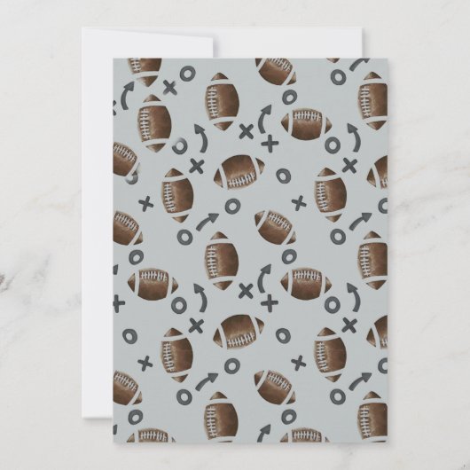 アメリカンフットボールを一年目に見せる 招待状 (裏面)