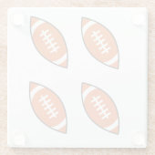 アメリカンフットボールイラストレーションのパタンスロピロ ガラスコースター (裏面)