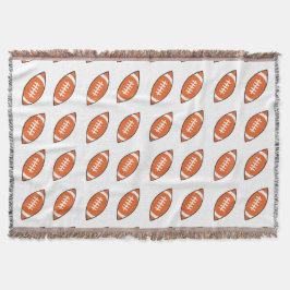 アメリカンフットボールイラストレーションパターン スローブランケット