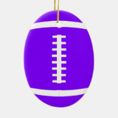 アメリカンフットボールカスタムのクリスマスを選ぶ セラミックオーナメント (裏面)