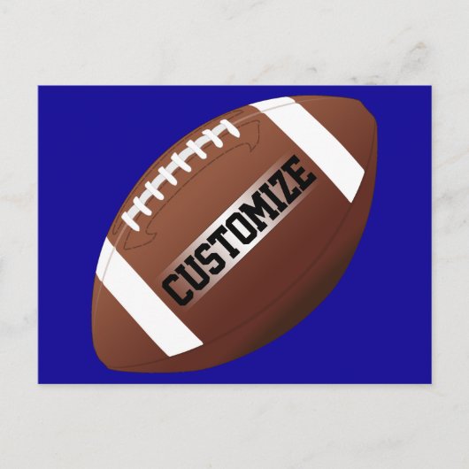 アメリカンフットボールカスタムチーム名&カラースポーツ ポストカード (正面)